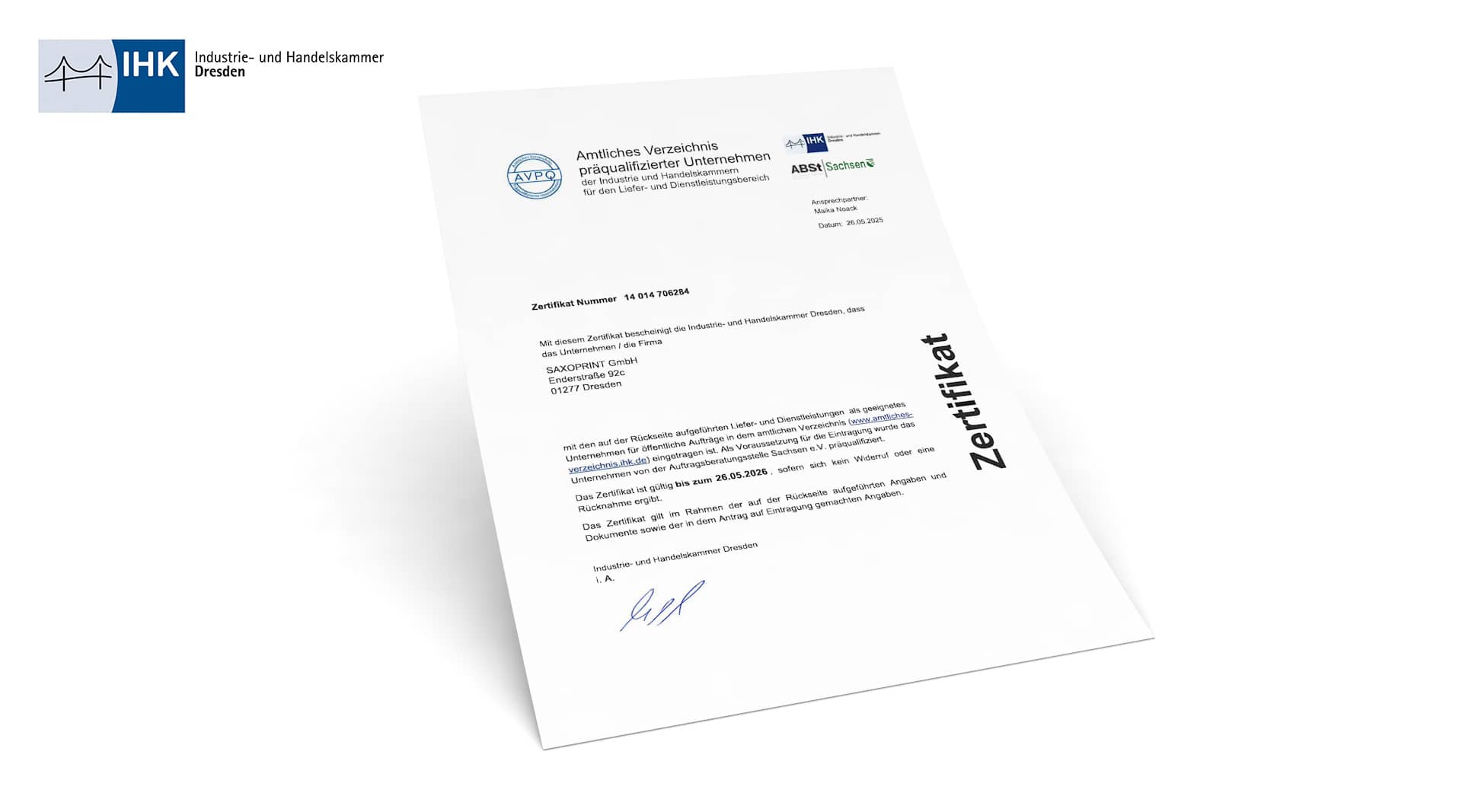 IHK Zertifikat herunterladen