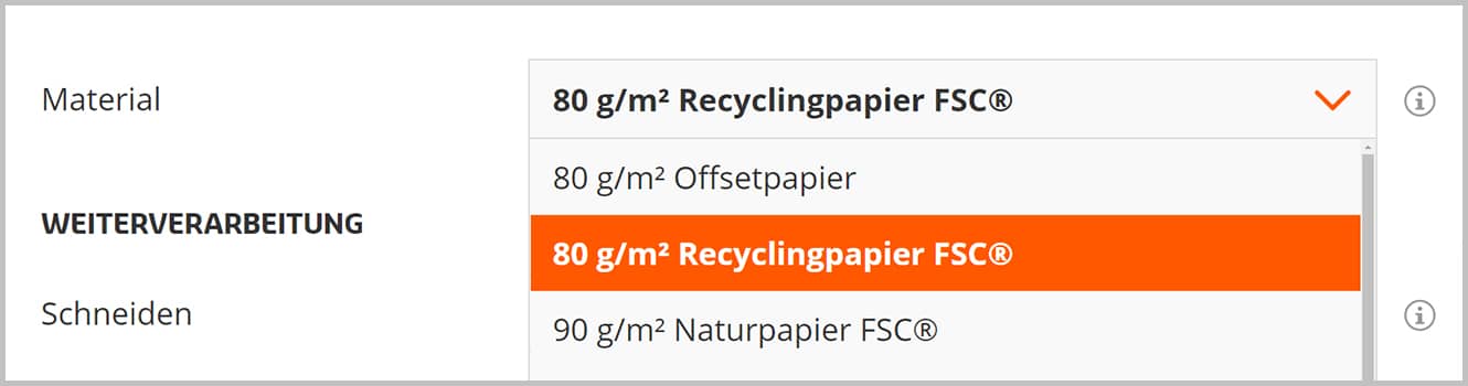 FSC® Aufdruck Step 1