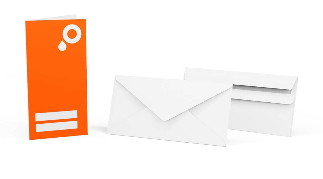 Grusskarten DIN lang mit Couverts