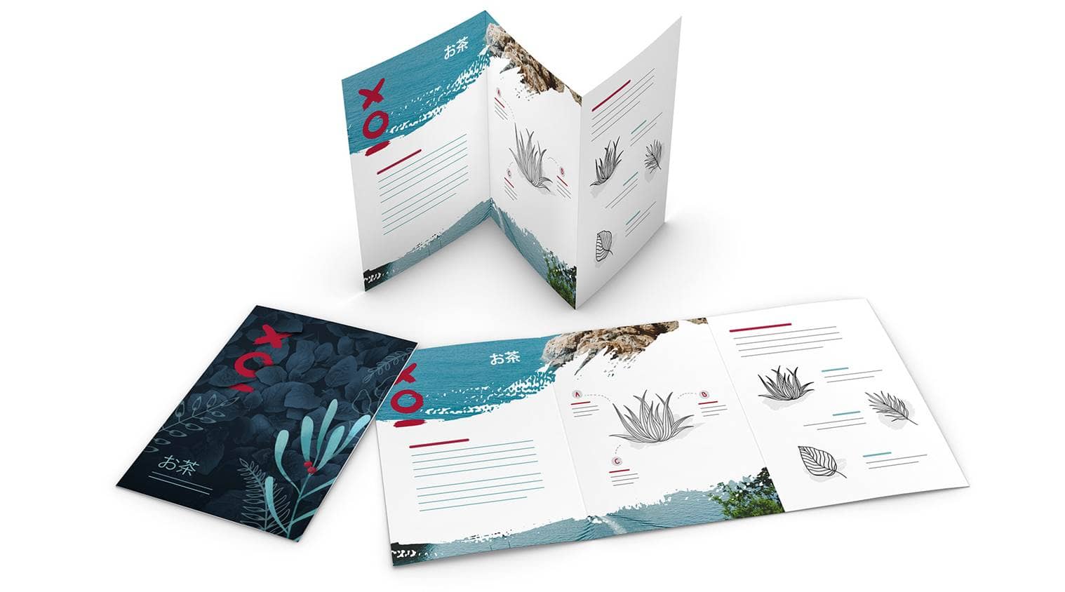 Folder mit Zickzackfalz