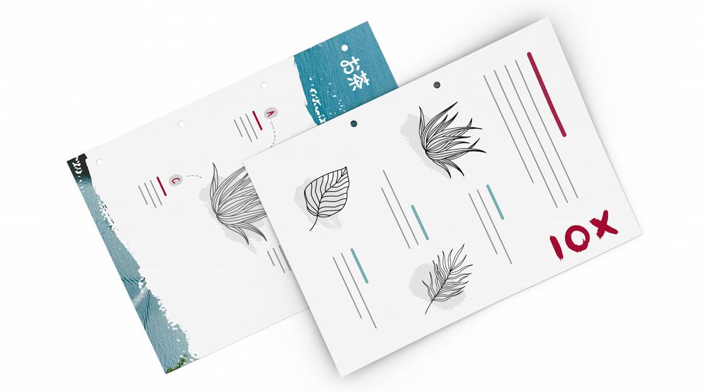 Lose Blattsammlung Lochbohrung Detailbild